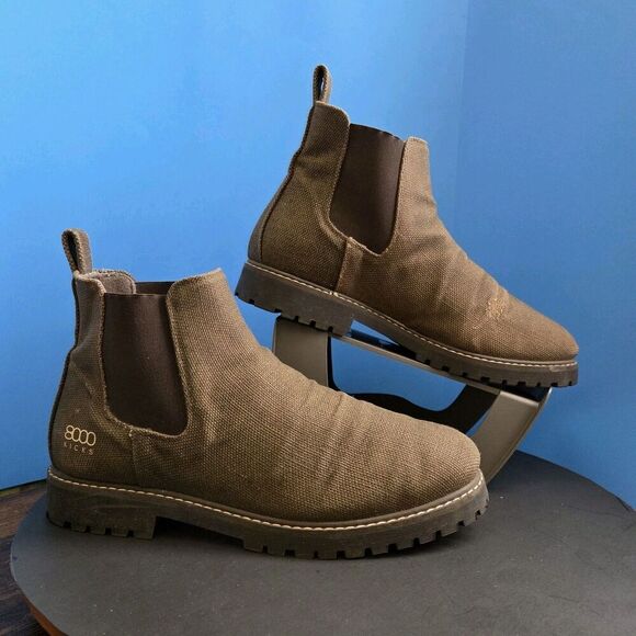 8000 Kicks Boots The Crossover Hemp Chelsea Dark Olive (Brown) Size 47EU 13US - Picture 3 of 15